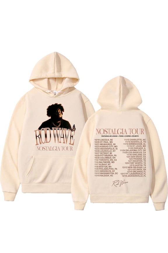 Rapper Rod Wave Merch Hoodies Last Lap Album Nostalgia Tour Hoodie Men's Women's Fashion Vintage Hooded Sweatshirts Pullovers