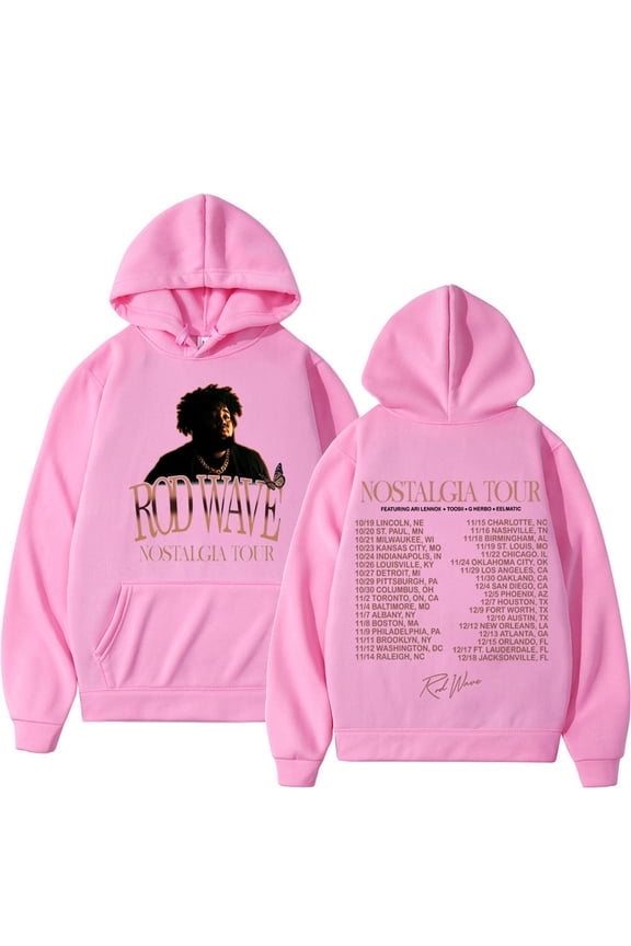 Rapper Rod Wave Merch Hoodies Last Lap Album Nostalgia Tour Hoodie Men's Women's Fashion Vintage Hooded Sweatshirts Pullovers