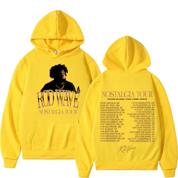 Rapper Rod Wave Merch Hoodies Last Lap Album Nostalgia Tour Hoodie Men's Women's Fashion Vintage Hooded Sweatshirts Pullovers