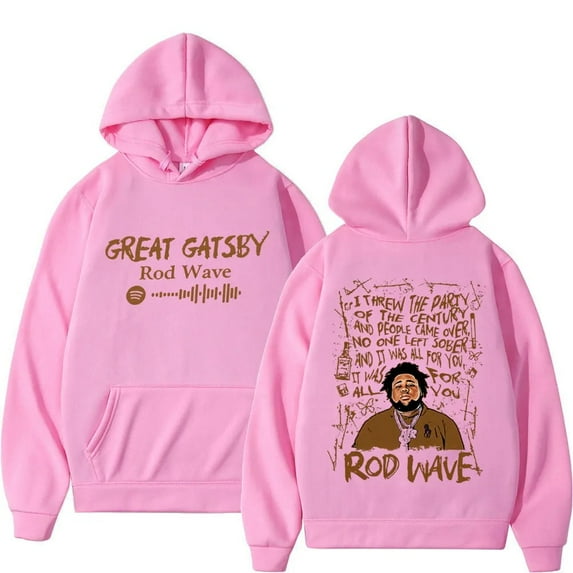 Rapper Rod Wave Nostalgia Album Song Great Gatsby Print Hoodies Harajuku Hip Hop Hooded Sweatshirts Fashion Casual Hoodie Unisex