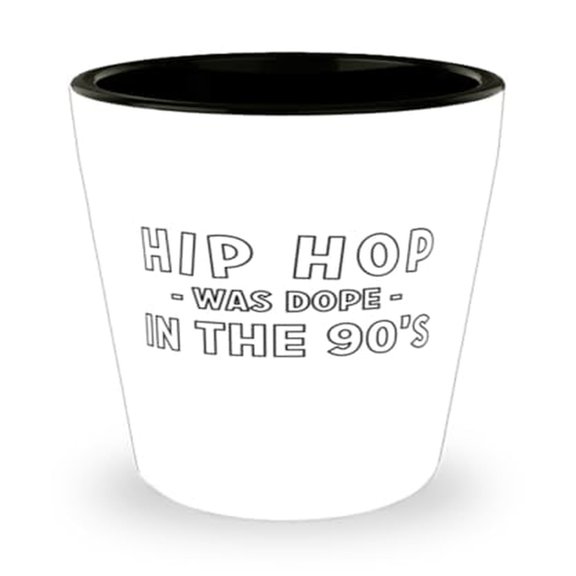 Rapper Shot Glass, Hip Hop Was Dope In The 90'S, Musician Gift, Mini Glassware, 1.5oz Cup