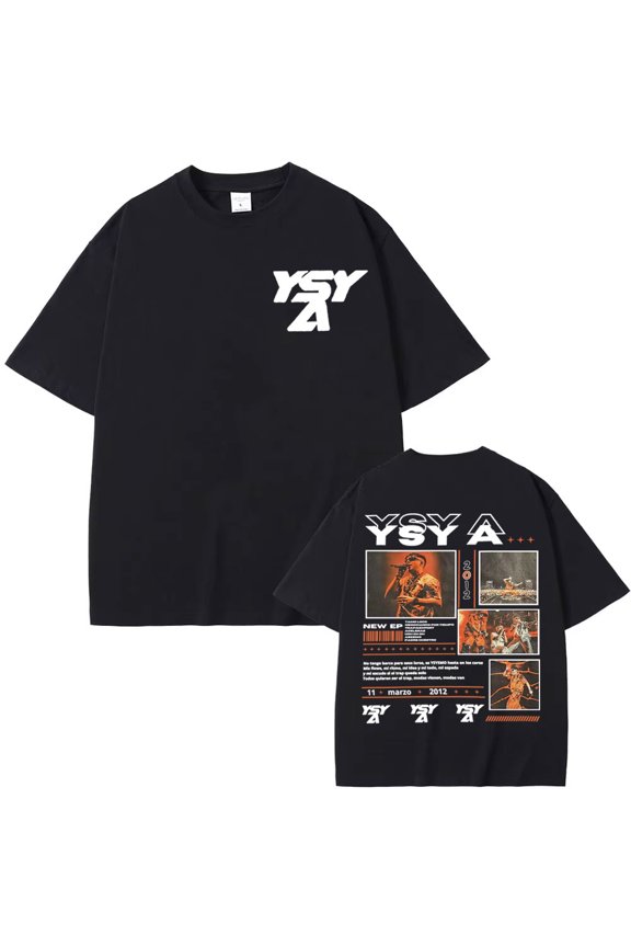 Rapper Trampa Al Tiemopo Tour 2025 Merchandise T-Shirt Men's Harajuku Hip Hop Street T-Shirt Comfortable Oversized T-Shirt