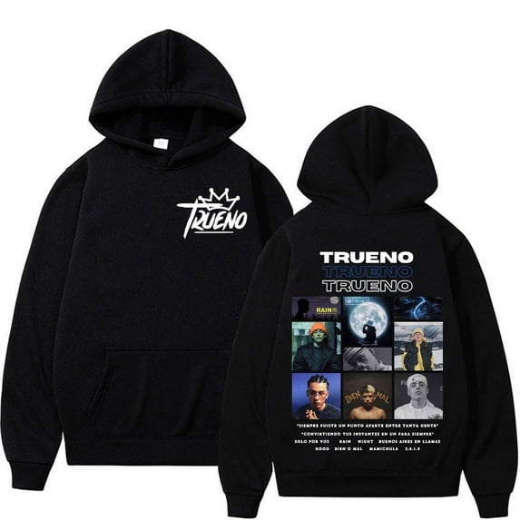 Rapper Trueno Album Cover Hoodie - Unisex Harajuku Style, Hip Hop Punk Rock Fashion, High - Quality Casual Fleece Oversized Sweatshirt
