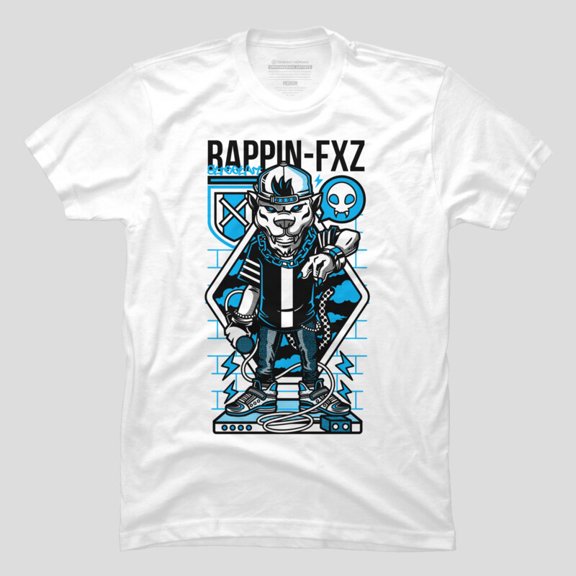 Rapper Wolf Funny Hip Hop Animal T-shirt M2988788, Up to Size 5XL