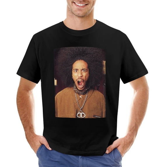 Rapper Yelling Vintage T-shirt Mens Cotton Classic Crewneck Short Sleeve Tees Unisex Black S