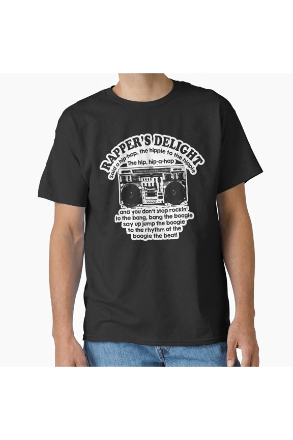 Rapper's Delight Old School Artwork rhill Faction Varsity Script T-Shirt