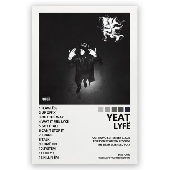 Rapper ye poster album cover poster suitable for room aesthetic canvas wall decoration