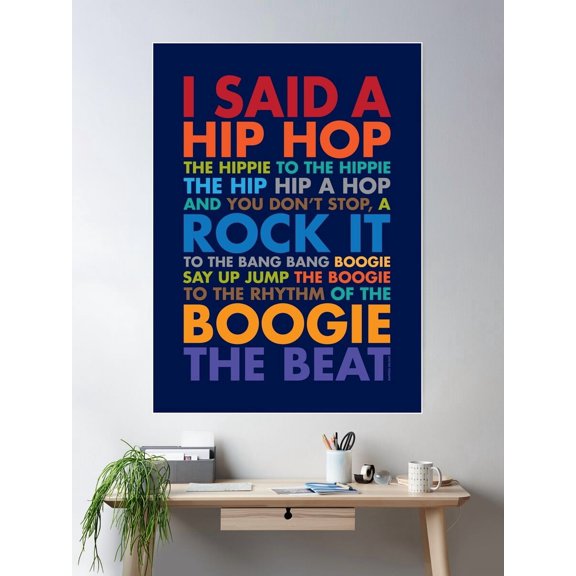 Rappers Delight - Old School Hip Hop Poster Wall Art, Modern Wall Decor For Living Room Bedroom, 8x12 UNFRAMED