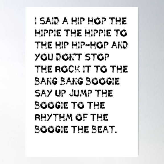 Rappers Delight Poster Wall Art, Modern Wall Decor, 16x24 UNFRAMED