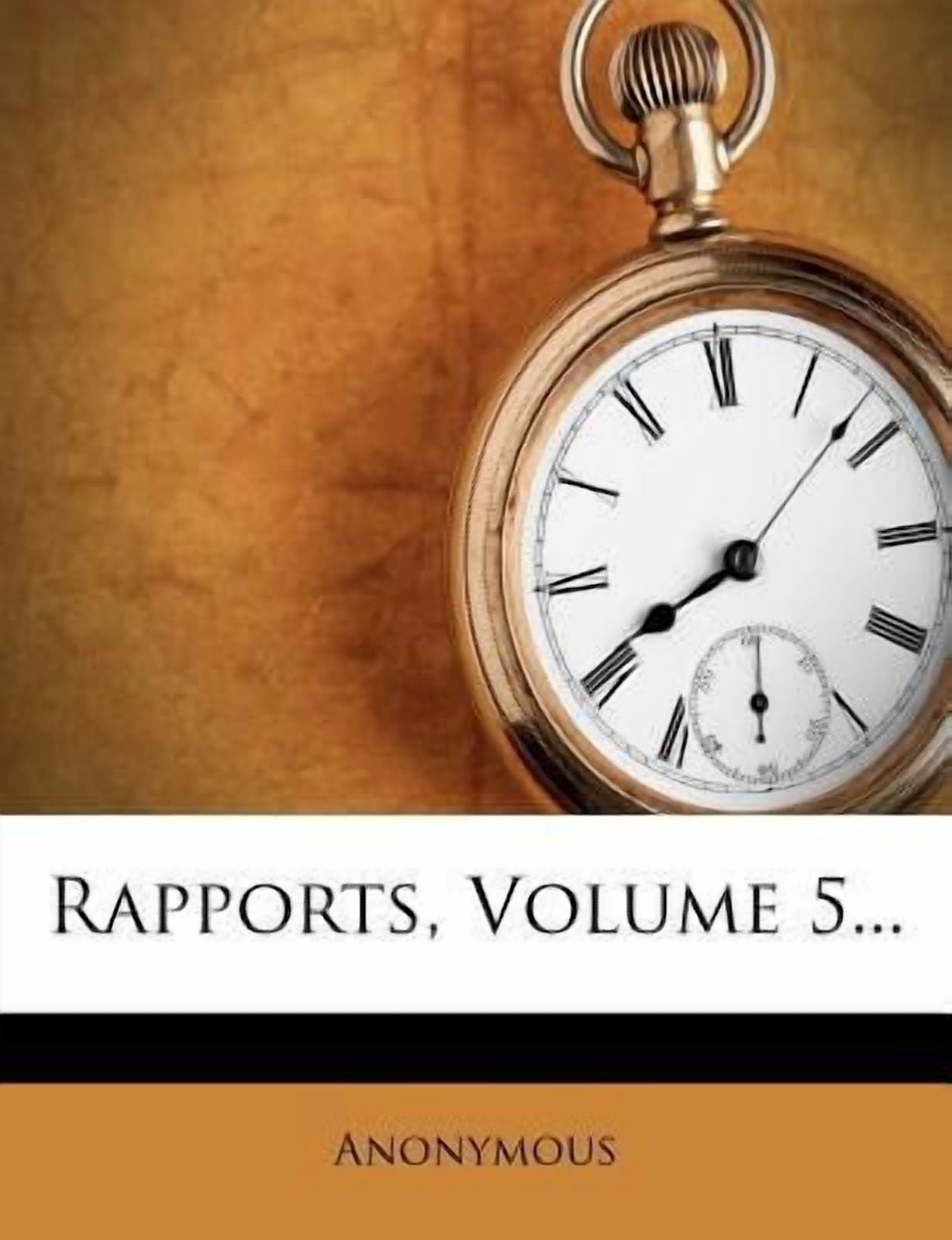 Rapports, Volume 5... Paperback
