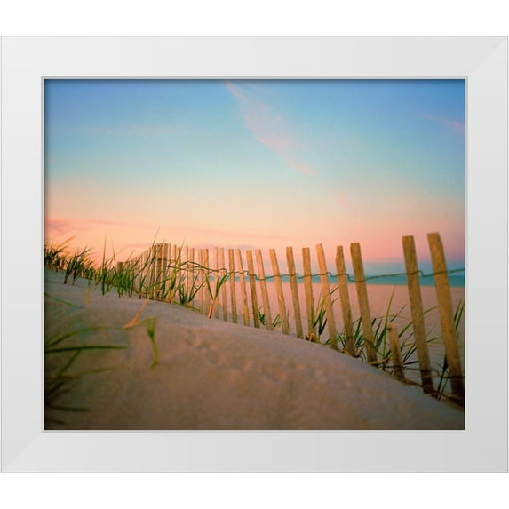 Rapson, Sol 23x20 White Modern Wood Framed Museum Art Print Titled - Sunset By The Atlantic