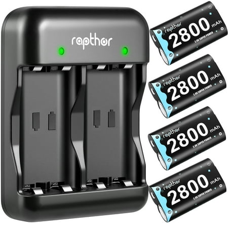 Rapthor 2800 mAh Controller Battery Pack for Xbox One/Xbox Series X/Xbox One S/Xbox One X/Xbox One Elite, 4 x 2800 mAh Rechargeable Battery
