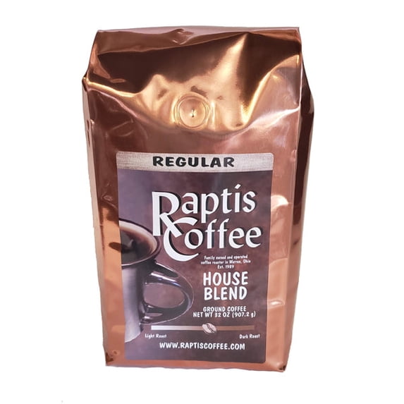 Raptis Coffee Roasters House Blend Ground Coffee 2Lb