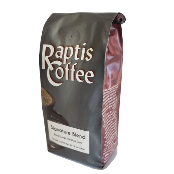Raptis Coffee Roasters Signature Blend Ground Coffee 12oz