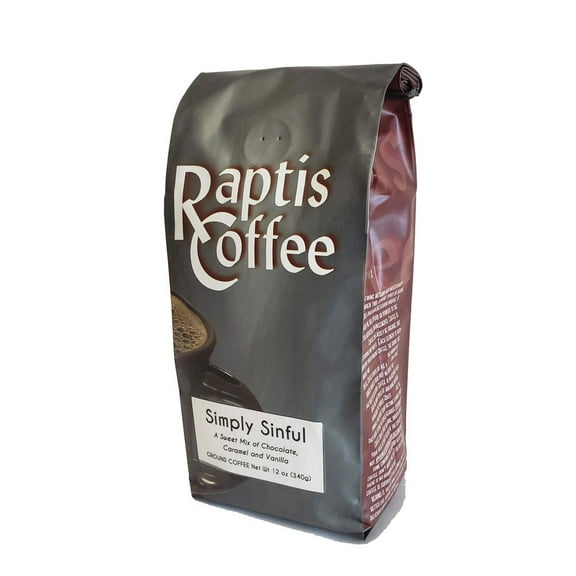 Raptis Coffee Roasters Simply Sinful Ground Coffee 12oz