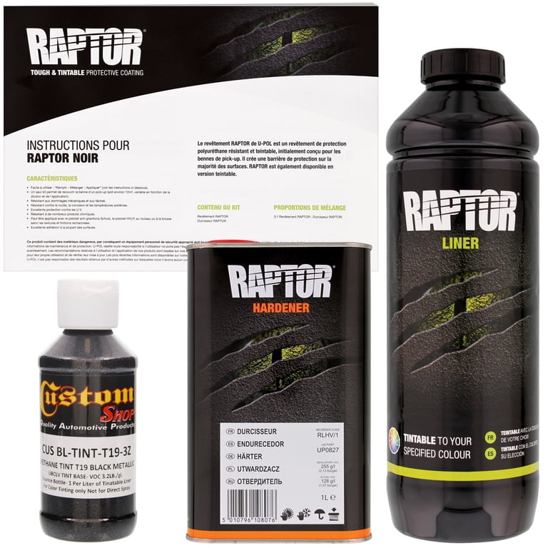 Raptor Black Metallic Urethane Spray-On Truck Bed Liner Texture