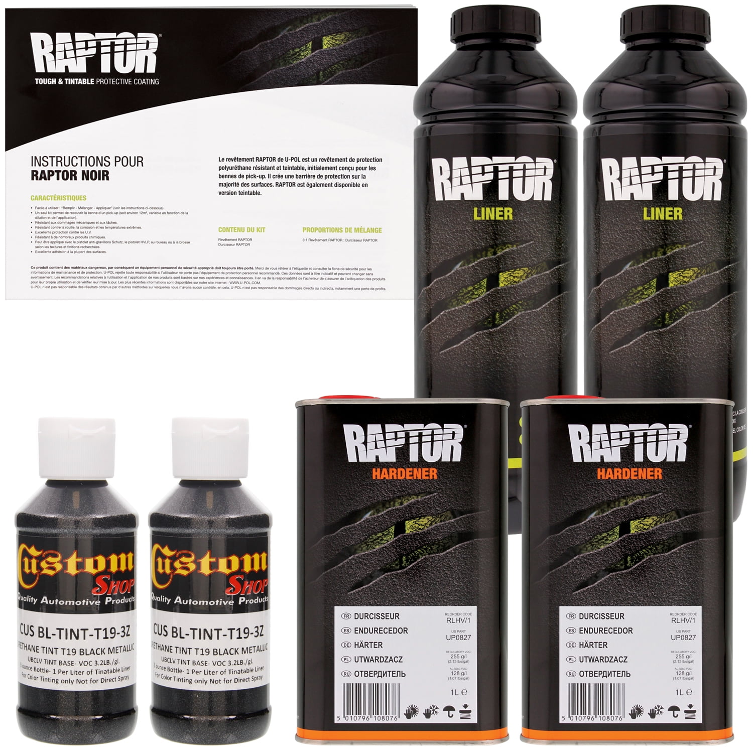 Raptor Black Metallic Urethane Spray-On Truck Bed Liner Texture