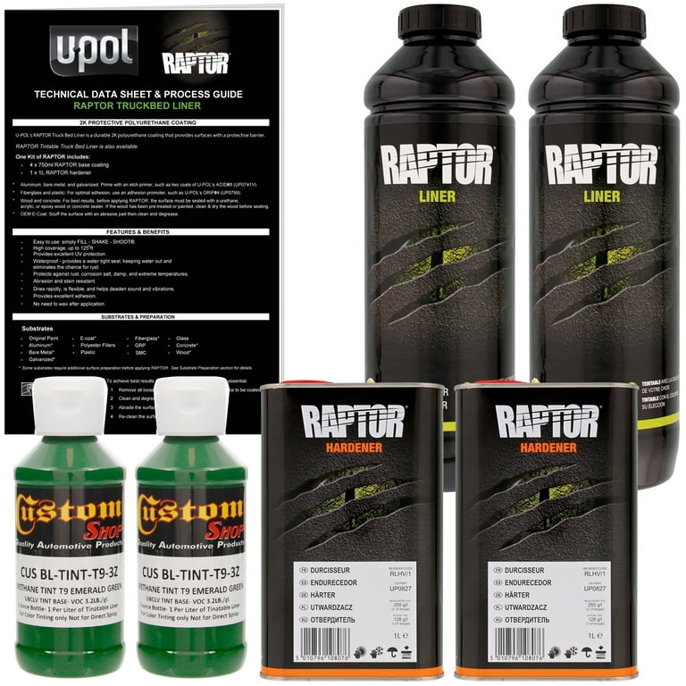 Raptor Emerald Green Urethane Spray-On Truck Bed Liner Texture