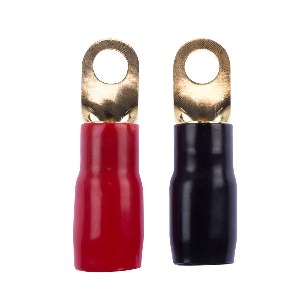 R038RT 3/8 Inch 1/0 AWG Gold Ring Terminals Mid-Series