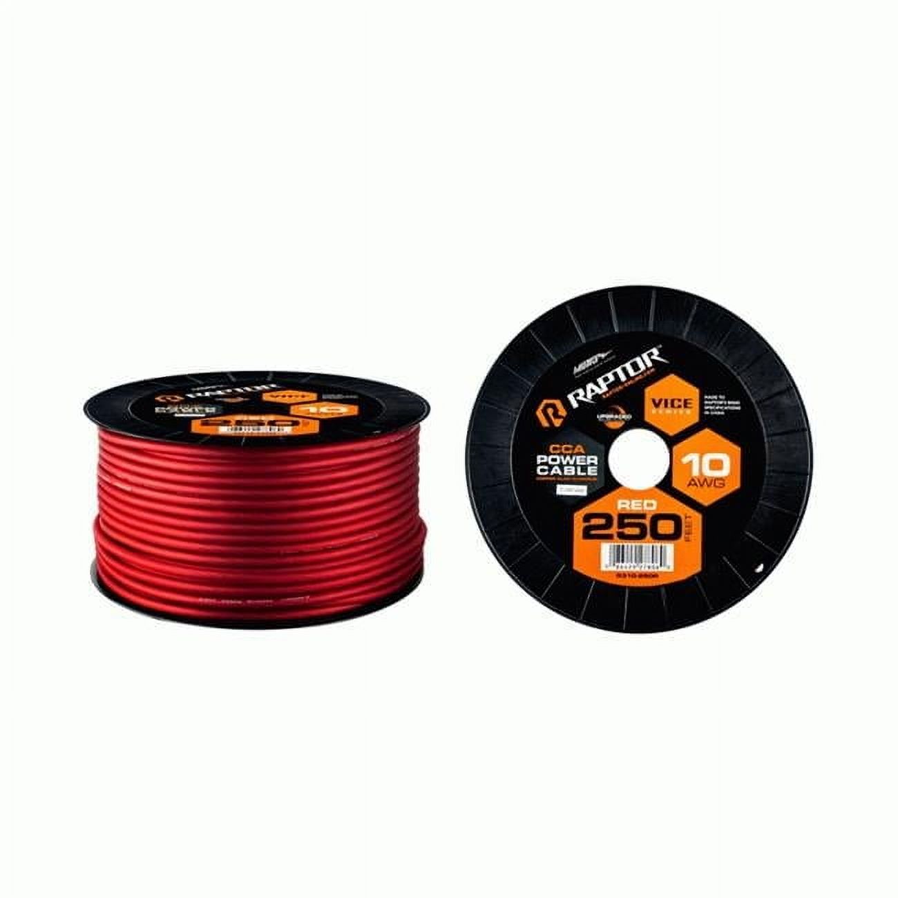 Raptor R3R10-250 250Ft 10 AWG Red CCA - Vice Series Power Cable ...