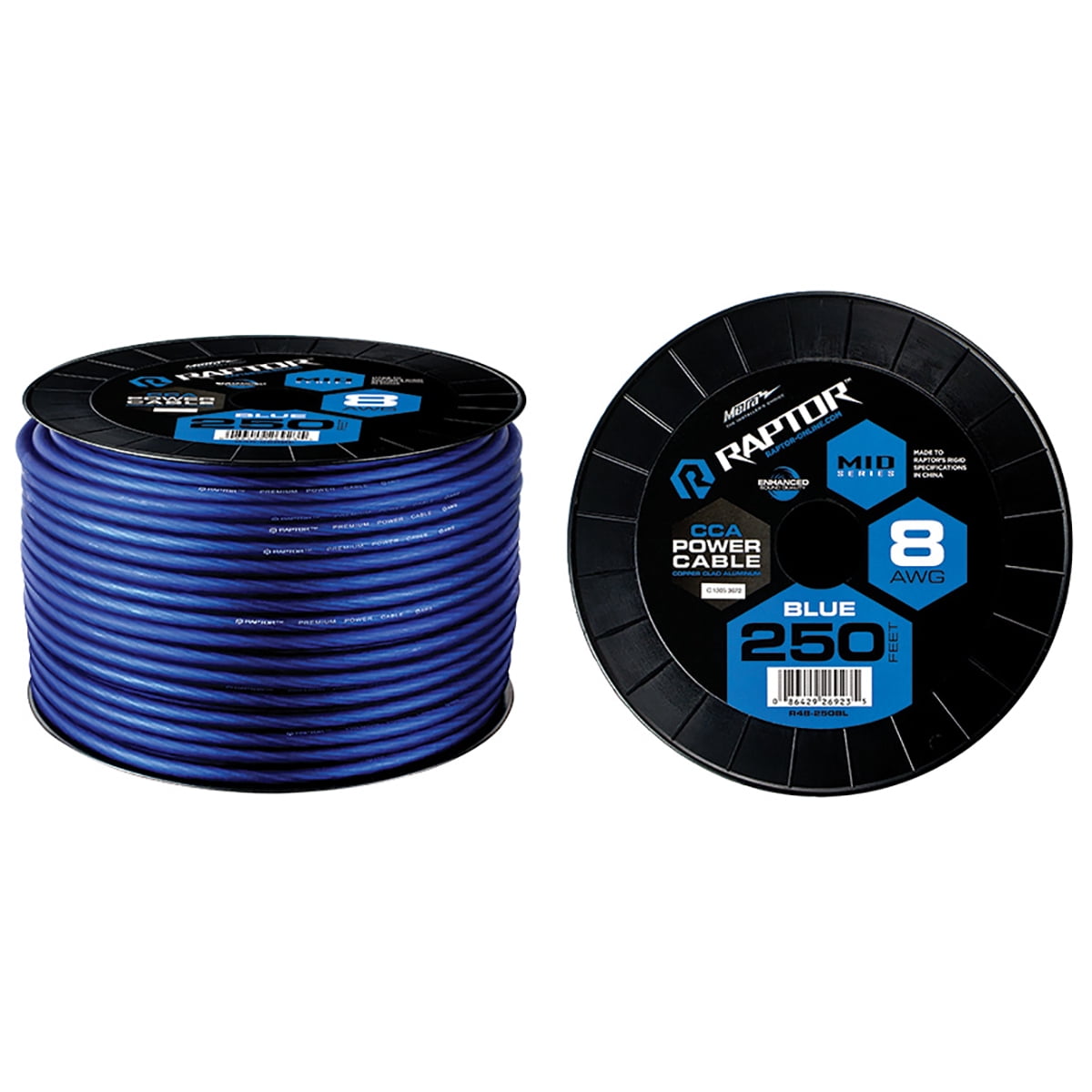Raptor R4BL8250 250 ft. Mid-Series Power Cable - 8 AWG CCA in Blue ...