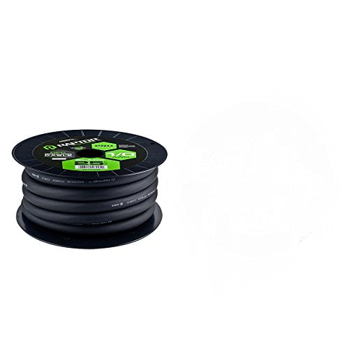 Raptor R51025B 25 ft. 1-0 AWG Pro Series Oxygen Free Copper Power Cable, Black