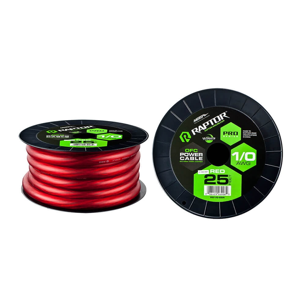 Raptor R51 0 25R 25 1 0 AWG Red Pro Series OFC Power Cable Walmart raptor-r51-0-25r-25-1-0-awg-red-pro-series-ofc-power-cable-walmart