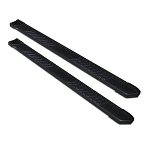 Raptor Series 6 in OEM Style Slide Track Running Boards Black Textured Aluminum - 09-18 Dodge Ram 1500; 19-21 Ram 1500 Classic; 10-22 Ram 2500/3500 Regular Cab