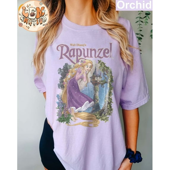 Rapunzel Comfort Colors T-Shirt, Disney Rapunzel, Disney Tangled Shirt, Disneyland Trip, Disney Princess Tee, Disney Shirts, Navy Color, Size 2XL