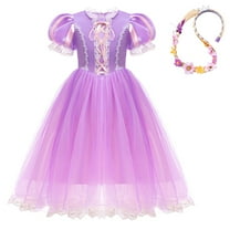 Rapunzel Dress for Girls Toddler Purple Princess Costume for Halloween Birthday Party Cosplay