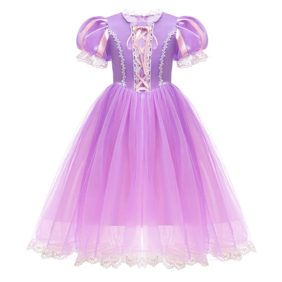 Rapunzel Dress for Girls Toddler Purple Princess Costume for Halloween Birthday Party Cosplay