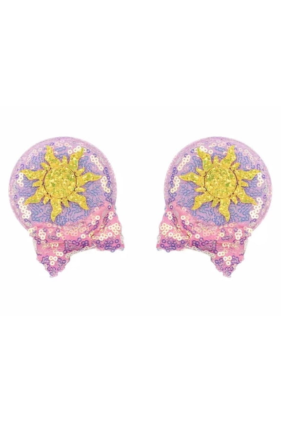 Rapunzel Minnie Ears Hair Clip, Purple Minnie Ear Clips, Mickey Ears Hair Clip, Disney Kids Minnie Ears clips, Minnie Ears, Minnie Ears