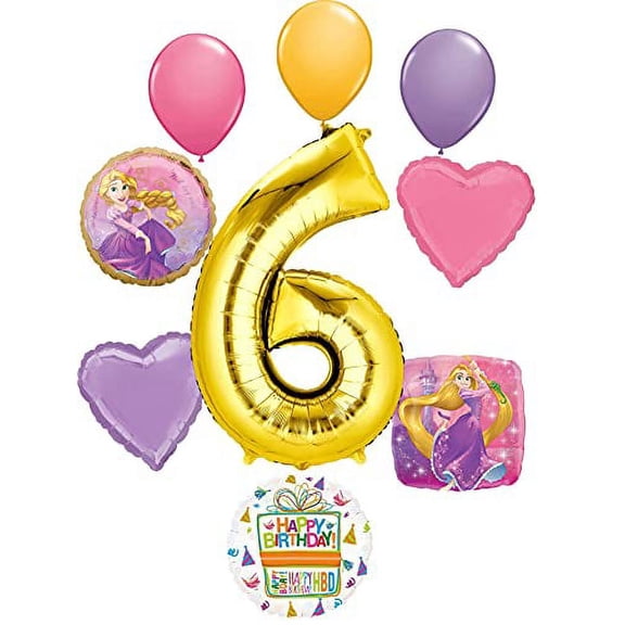 Rapunzel Party Supplies 6th Birthday Tangled Balloon Bouquet Decorations