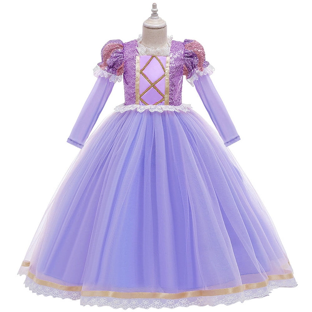 Rapunzel Princess Dress for Girls Halloween Costume Birthday Dress Up ...