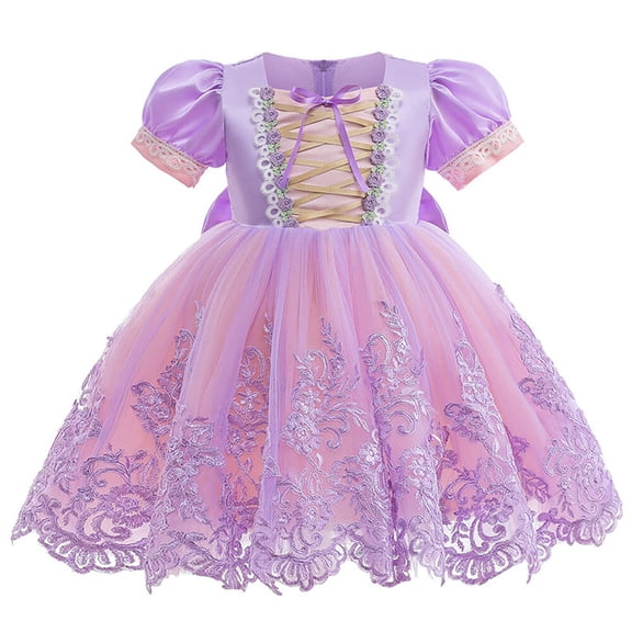 Rapunzel Princess Dress for Girls Toddler Halloween Christmas Cosplay Party Costume