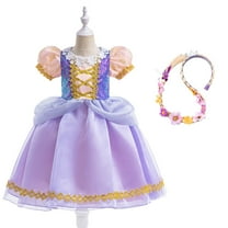 Princess Costume for Girls Female Sequins Christmas Cosplay Dress 3-9Y