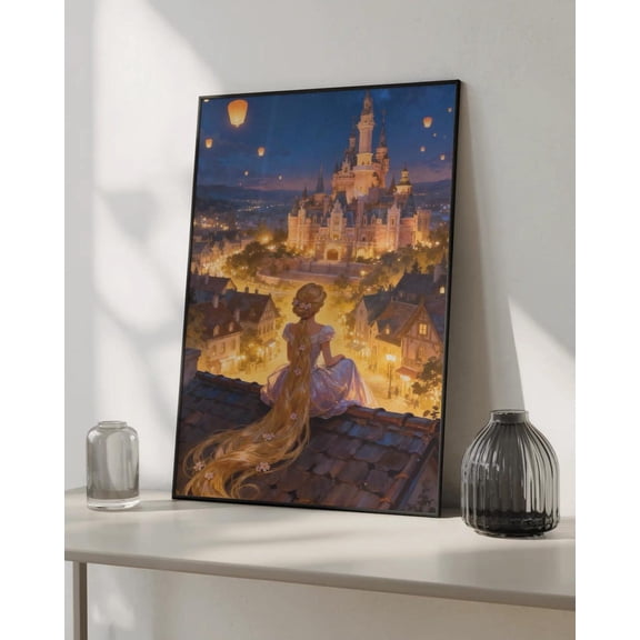 Rapunzel Tangled Cute Princess Wall Decor Fairy Tale, Unframed Poster