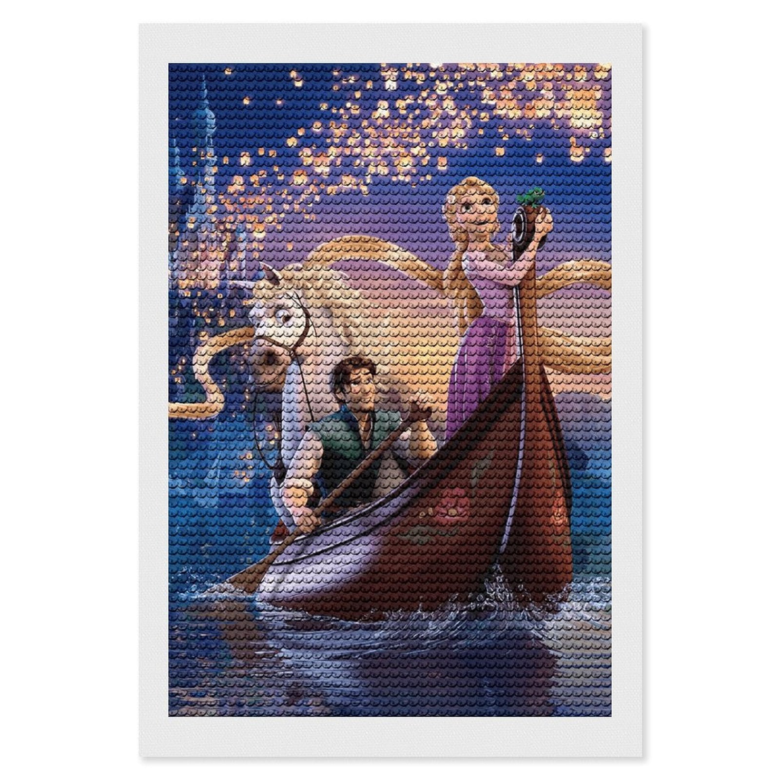Rapunzel Tangled Diamond Art Painting for Adult, DIY Full Round 5D