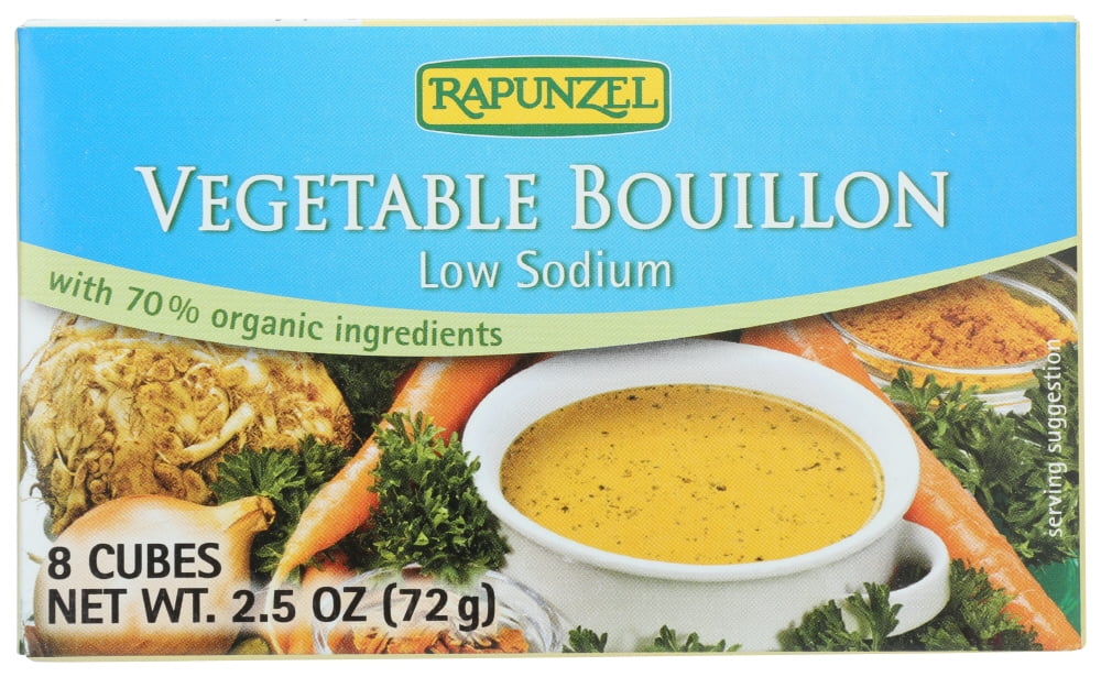 Rapunzel Vegetable Bouillon Cubes No Salt Added, 2.4 oz