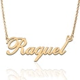thumbnail image 1 of Raquel Custom Name Necklace Customized Personalized Plated Name Necklace for Mother Daughter Friendship Women Valentine's Day Christmas Birthday New Year Gold, 1 of 7