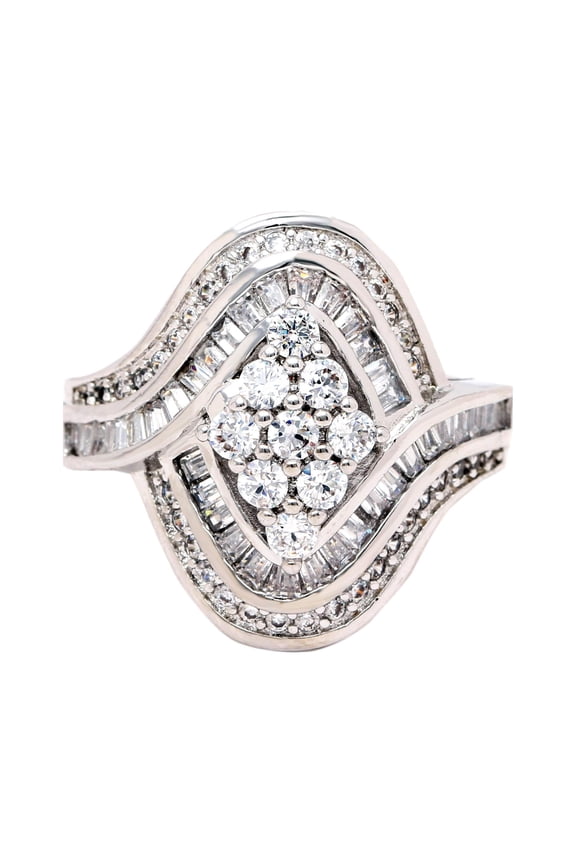 Raquel Statement Ring Cubic Zirconia Wgold Plated Women Ginger Lyne Collection