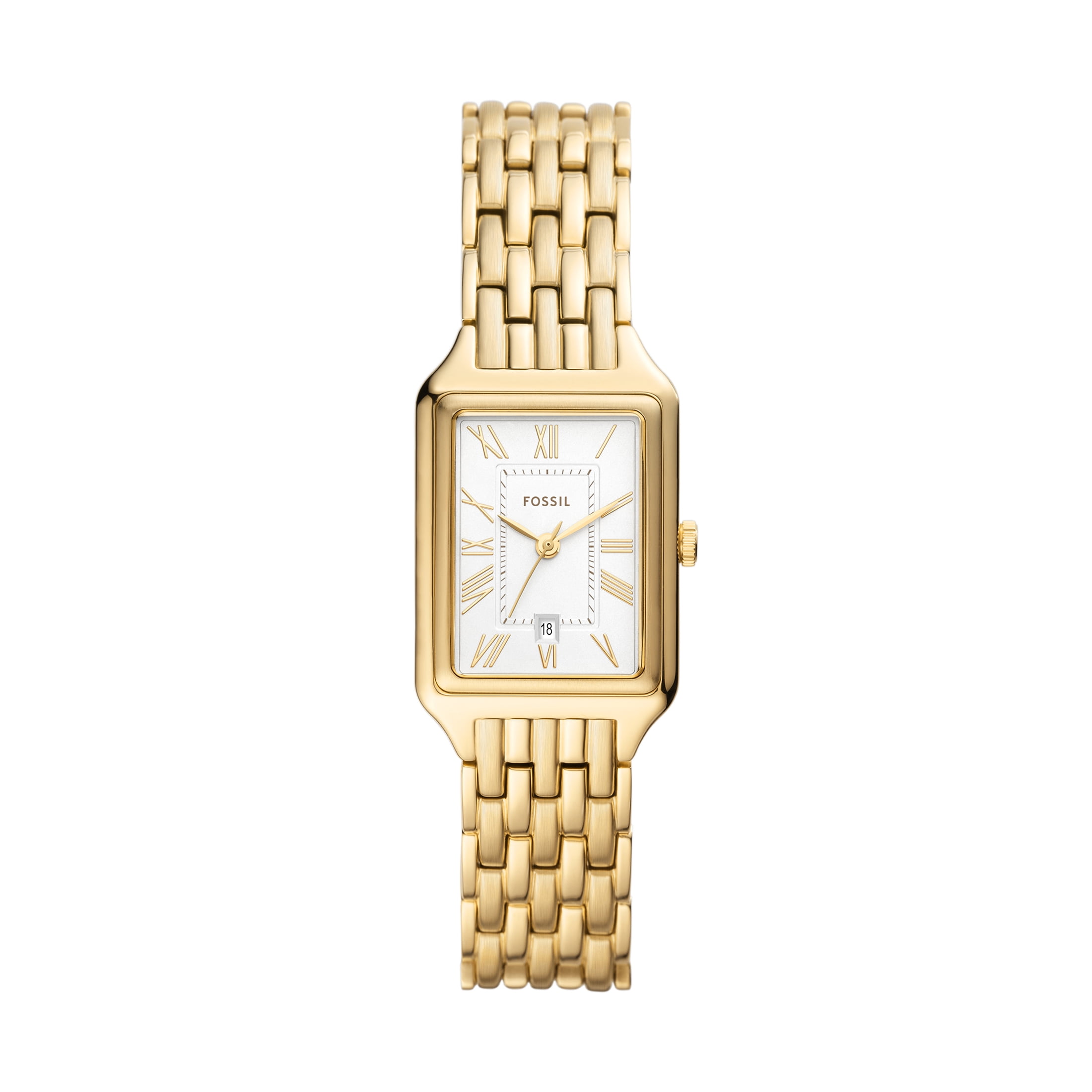 FOSSIL Women's Raquel Three-Hand Date, Gold-Tone Stainless Steel Watch