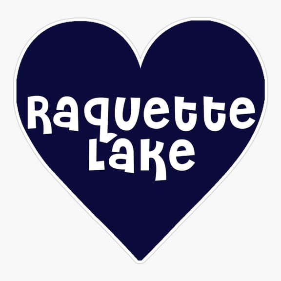 Raquette Lake Heart Vinyl Decal Sticker