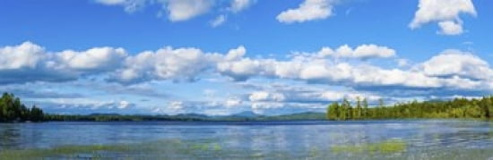 Raquette Lake in the Adirondack Mountains New York State USA Canvas Art - Panoramic Images (36 x 12)