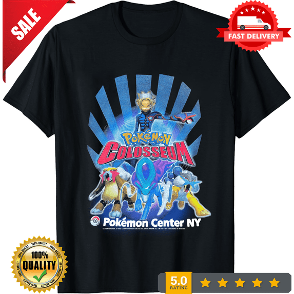 Rare 1Pokemon Colosseum 2004 New York Promo T-Shirt Video Game Size S-5XL Reprint, LIMITED EDITION-TH70110