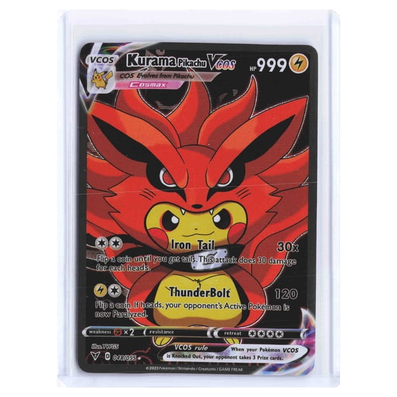 Rare #48/55 Kurama Pikachu Vcos 2023 English Pokemon Trading Card