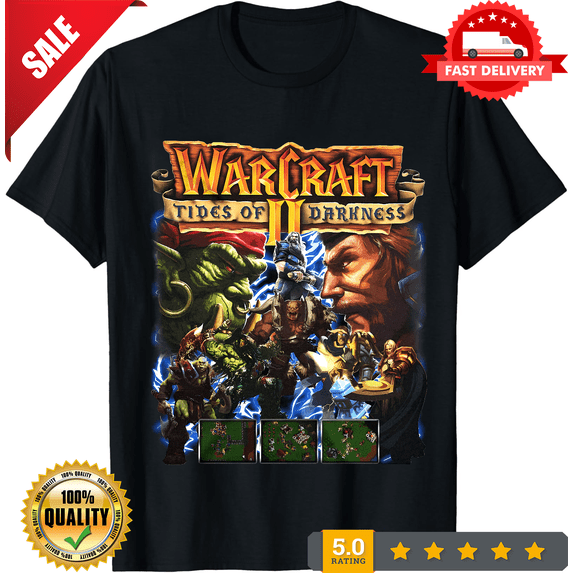 Rare 90s Gaming Legend Warcraft II Orc Human War Shirt Unisex T Shirt, LIMITED EDITION-TH73943
