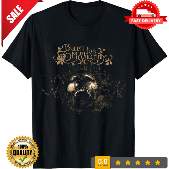 Rare A Bullet For My Valentine - Black Shirt- Graphic Print - Hanes - Adult (42-44), NEW TRENDING ITEM-TH72679