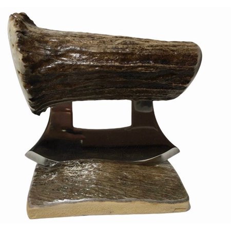 Rare Alaska Etched Handmade Made in Alaska Super XL Oversized Colossal Hearty Natural Moose Antler Ulu Knife