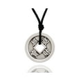 thumbnail image 1 of Rare Chinese Zodiac I-ching Silver Pewter Charm Necklace Pendant Jewelry With Cotton Cord, 1 of 1